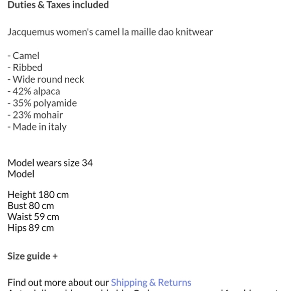 Jacquemus Dao mocha Burberry tan camel mohair blend sweater 38 4 - Picture 6 of 15